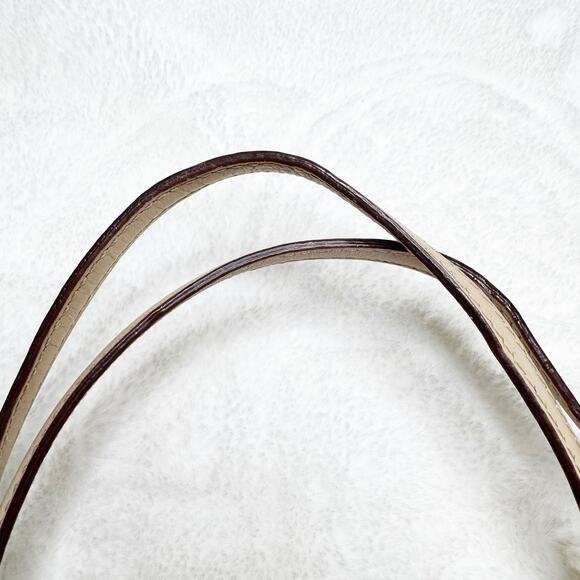 MICHAEL KORS Jet Set Camel Tan Leather Medium Tote Double Strap Bucket Handbag - Picture 12 of 16